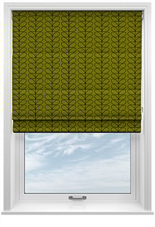 Orla Kiely Linear Stem, Olive & Black - Twist&Fit Roman Blind